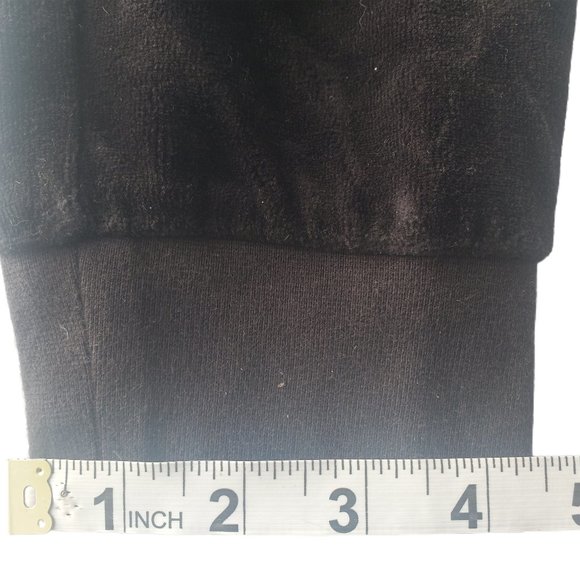JUICY COUTURE Womens Sweatpants Jogger Size S 29x27 Black Velvet Tight Ankle - Picture 10 of 11